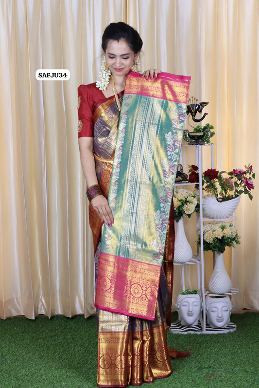 Kanchi inspired .semi silk saree 🥳✅