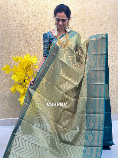 Just Rs.799 warm silk cotton saree- torquoise blue border and blouse