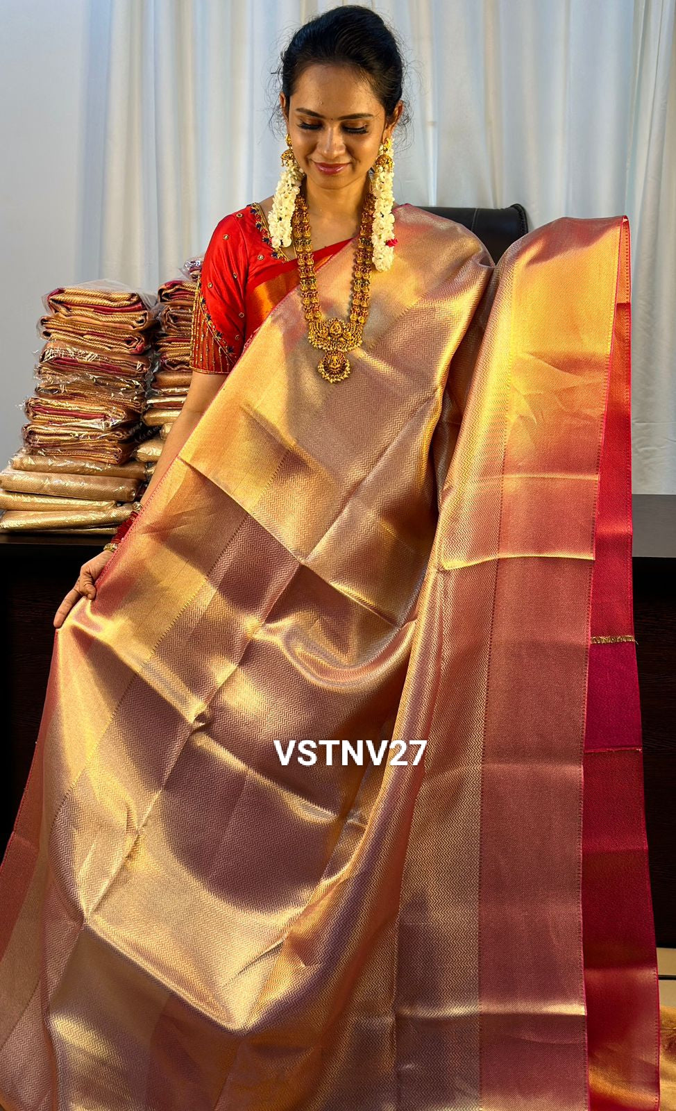 Jothika inspired Katan semi silk saree border silght differ 🤩