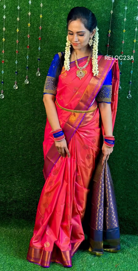 Semi kanchi silk saree🥳