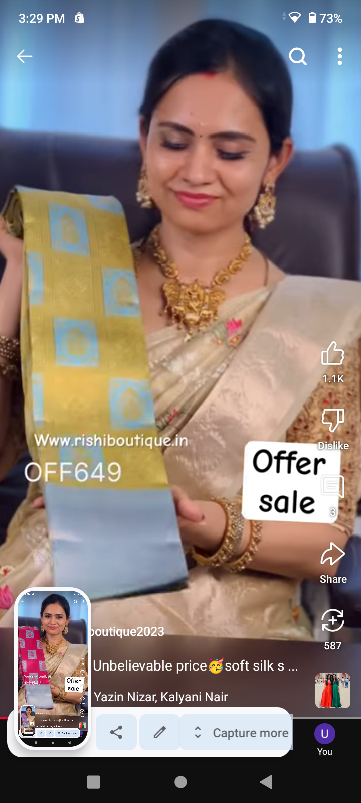 Semi silk saree offer saree.❌