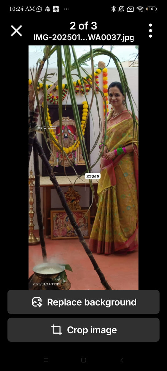 Offer🥳 Premium quality shining multi color katan silk saree 😍