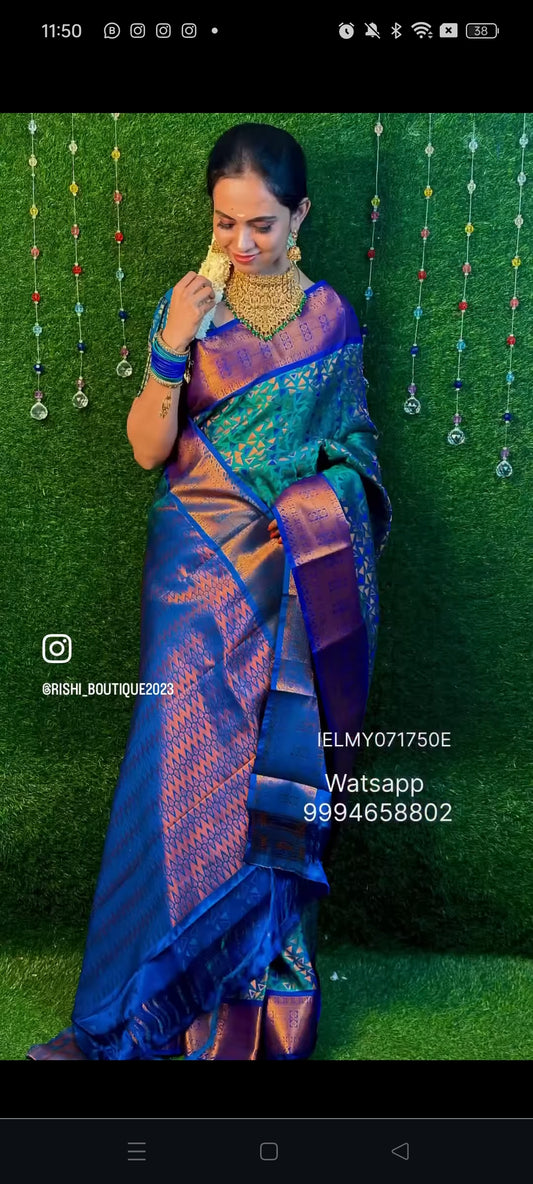 Premium quality kanchi semi silk saree