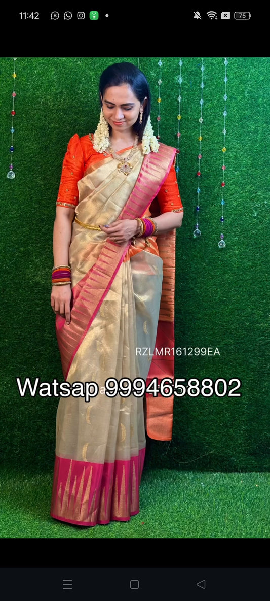 Soft tissue saree😎🥰