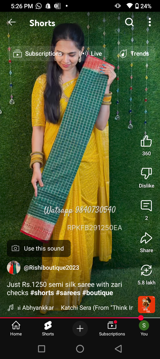 Semi silk saree 😍