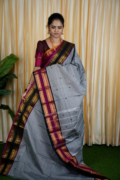 Kanchi cotton korvai buttas 5.5 Mtr ❌