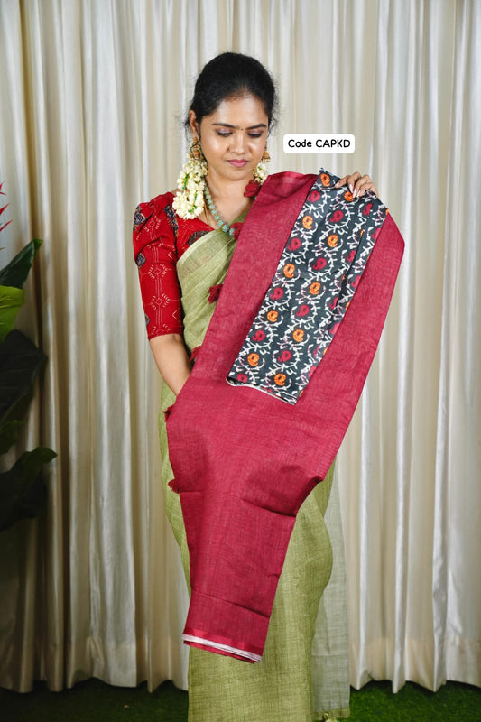 Kadhi Cotton with Kalamkari Blouse  prebook ❌