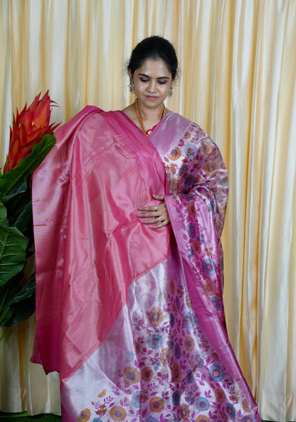 Soft Tissue Floral Printed Saree🥳