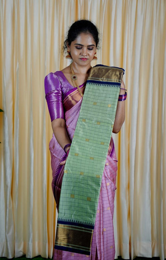 Kalyani silk saree with checks❌