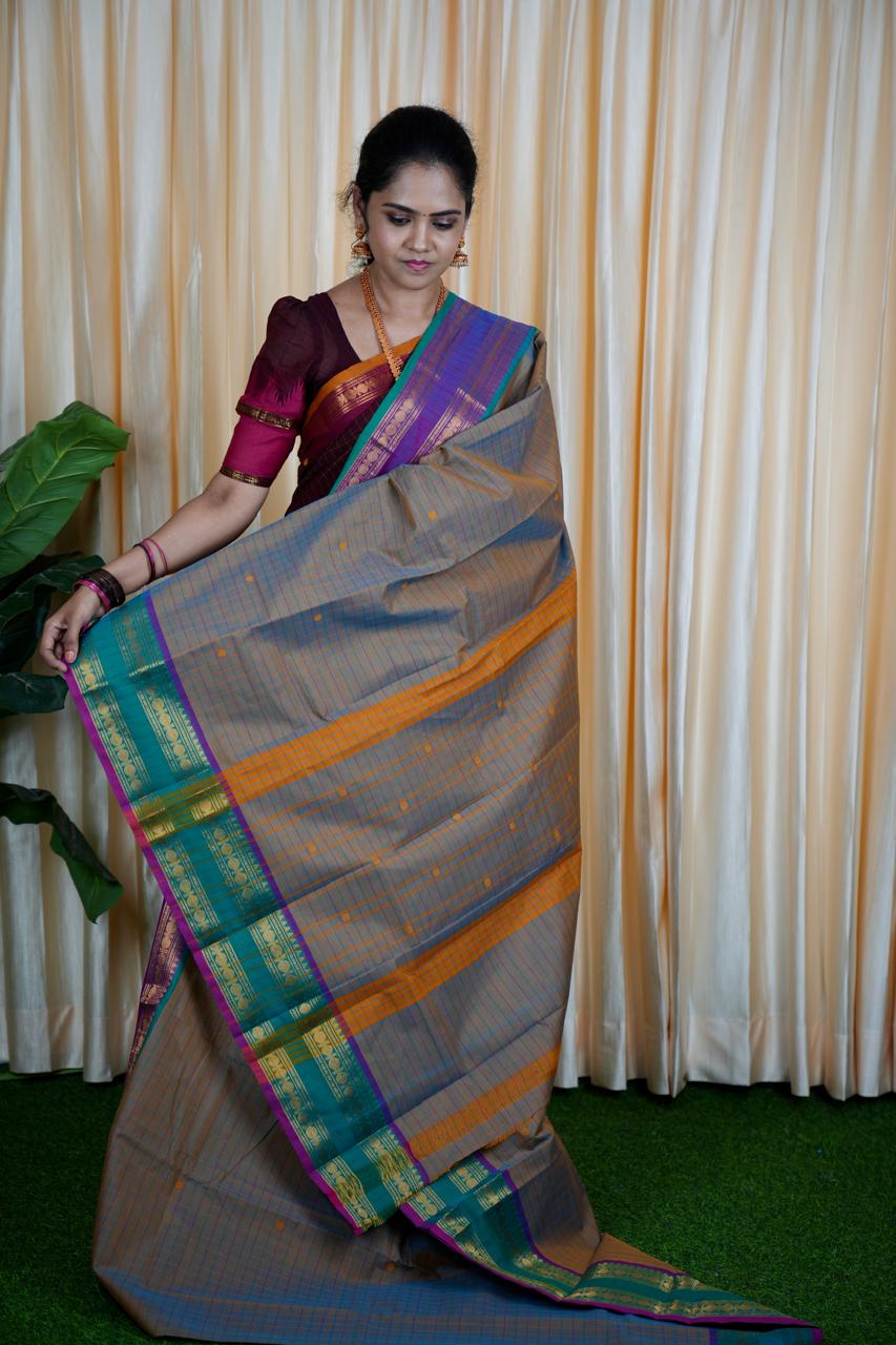 Kanchi cotton korvai buttas 5.5 mtr❌