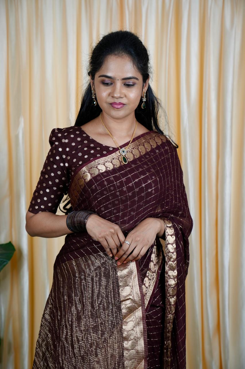 Viscose Georgette Sarees🥳✅