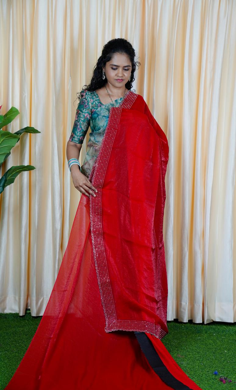 Premium space silk saree🍄 🥳