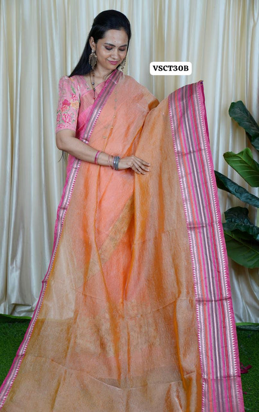 Crushed tissue saree😎🥰