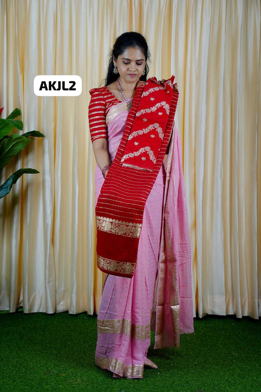 Viscose georgette saree🥳