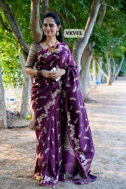 Premium Border less soft Silk Saree 🥳
