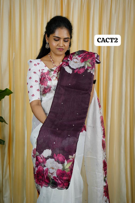 Chanderi cotton saree 🥳