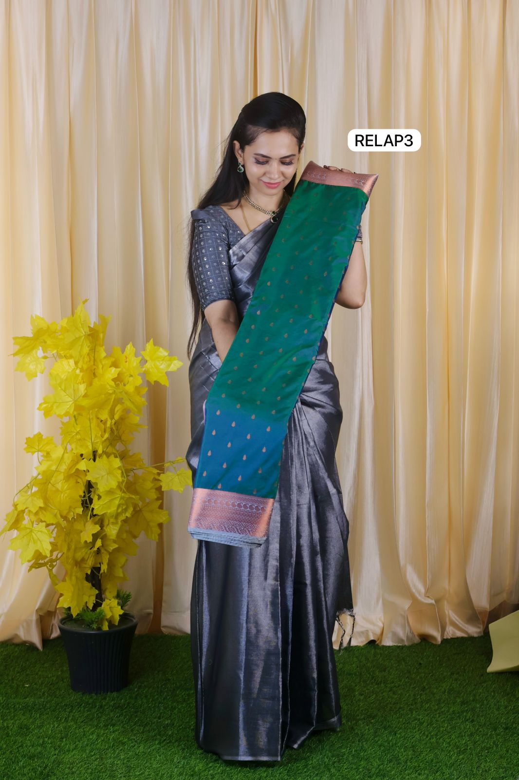 1000 Buttas semi silk saree sold❌