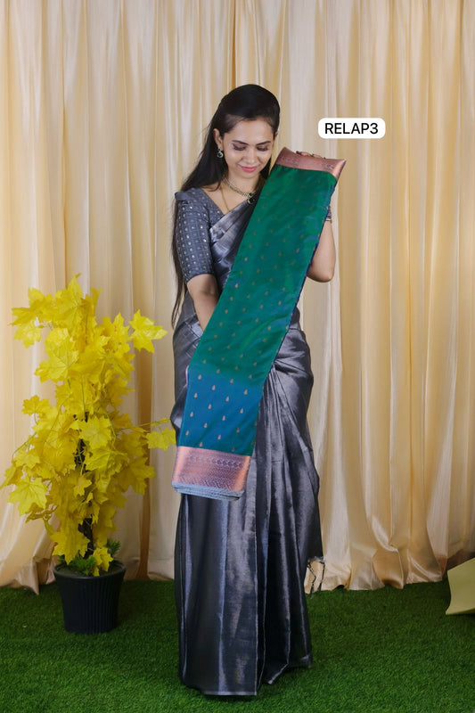 1000 Buttas semi silk saree