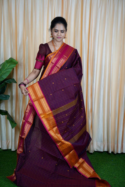 Kanchi cotton korvai buttas 5.5 Mtr❌