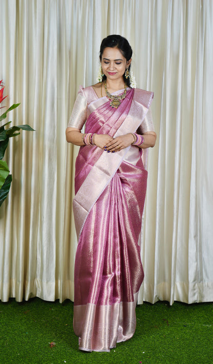 Premium Bridal Katan Tissue Saree ❌