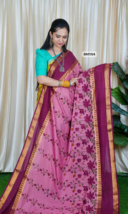 Mysore Silk with Floral Prints🥳
