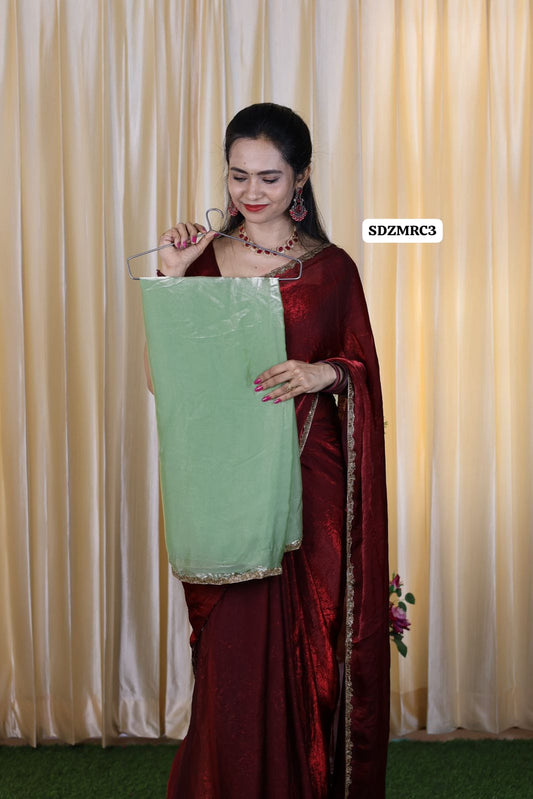 Heavy metallic space silk saree 🥳✅