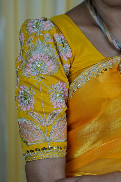 Jimmy Choo Saree with embroidery blouse🥳