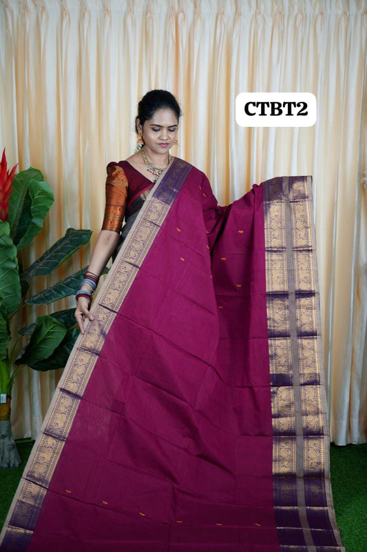 Premian kanchi cotton with buttas❌