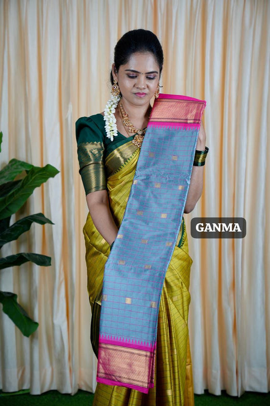 Kalyani silk saree with checks❌