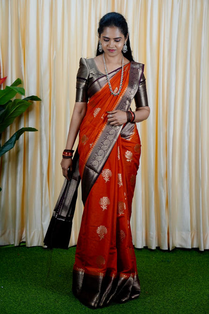 Premium Warm Silk Saree(No animal figure)🥳