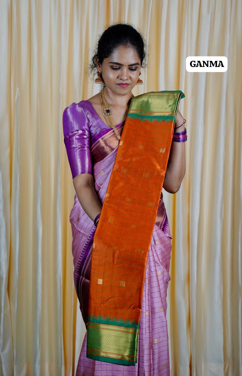 Kalyani silk saree with checks❌