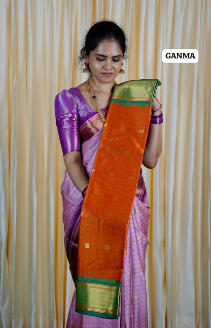Kalyani silk saree with checks❌