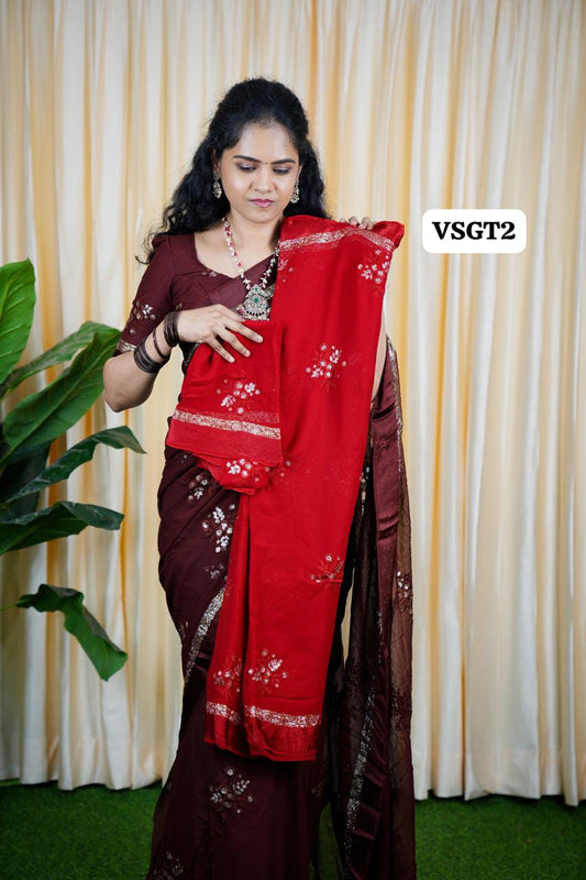 Viscose Georgette saree 🥳✅