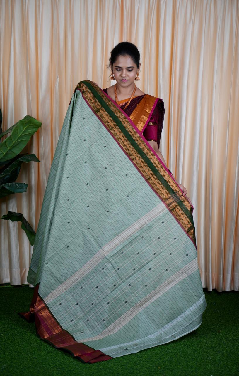 Kanchi cotton korvai buttas 5.5 mtr ❌
