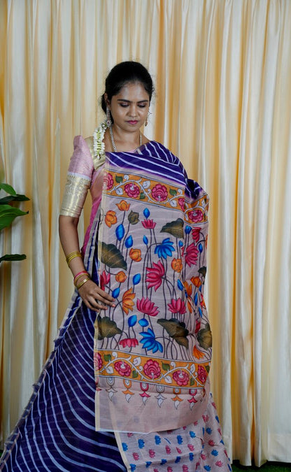 Kalamkari chanderi saree 🥰🥳