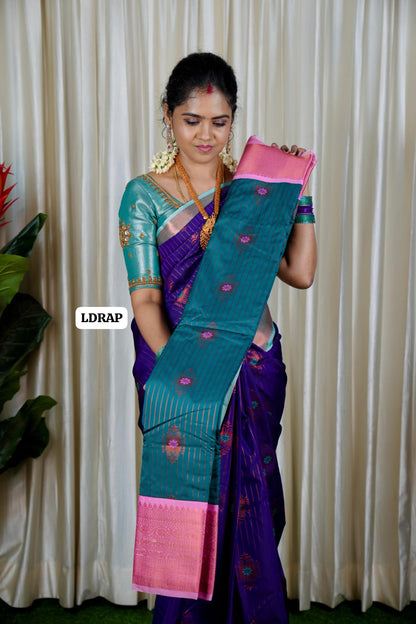 Premium kanchi semi silk saree🥰 🥳