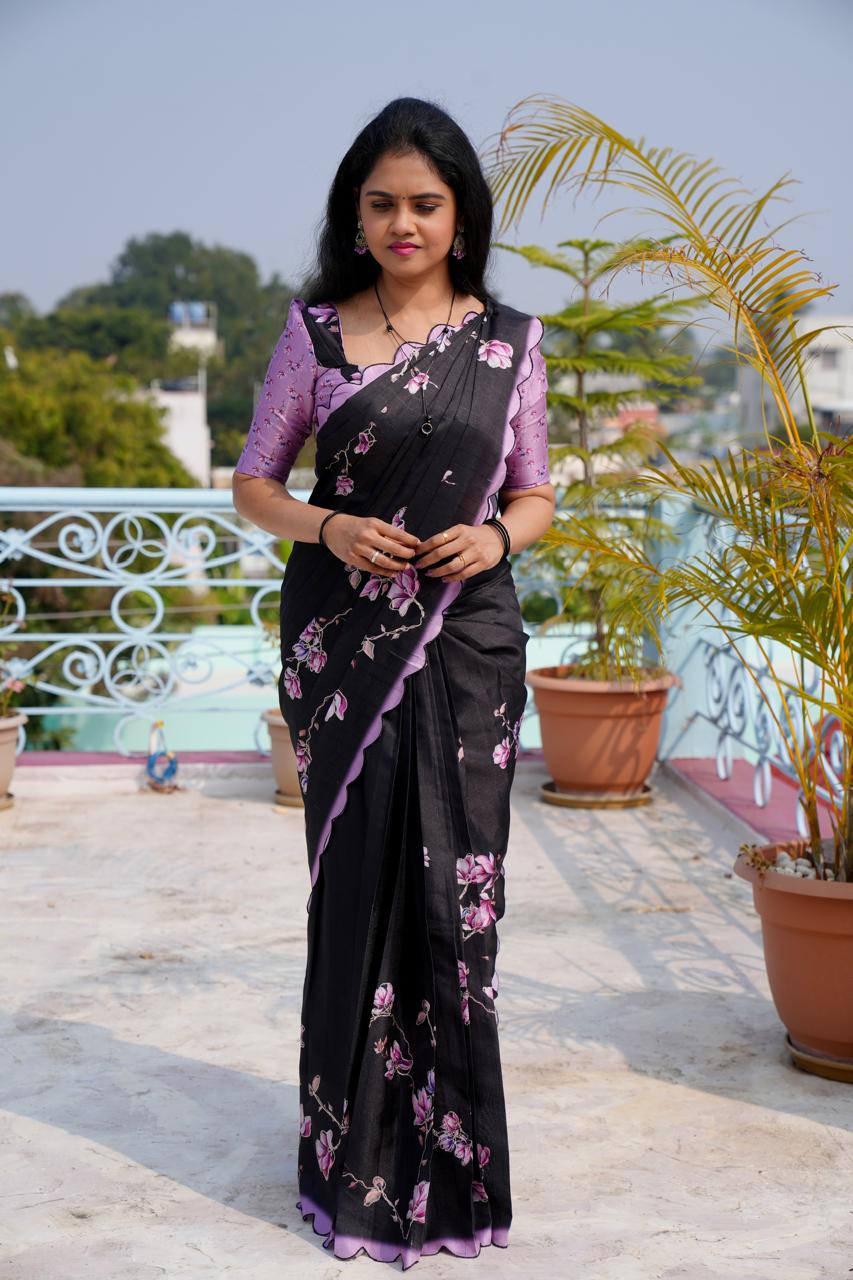 Handloom tussar silk🎁