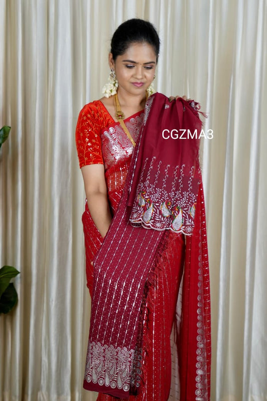 Chiffon saree🥳