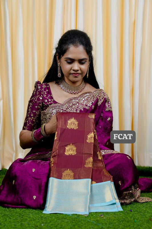 Premium kanchi silk saree❌