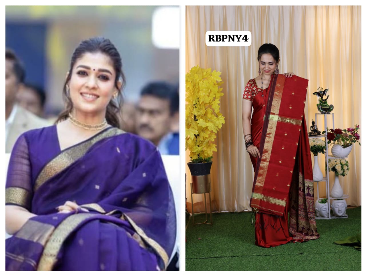 Nayanthara inspired .cotton zari weaving saree🥳