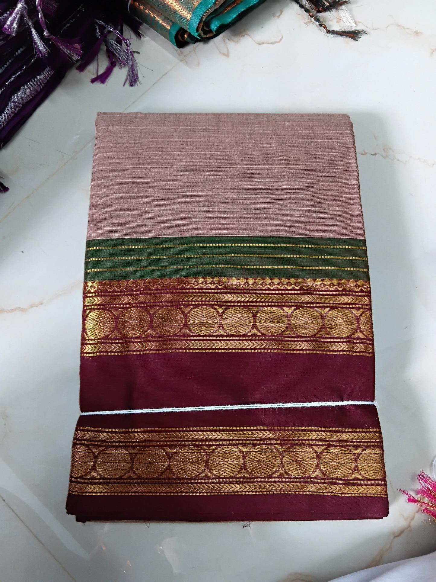 Kanchi Cotton With retta petta border📷