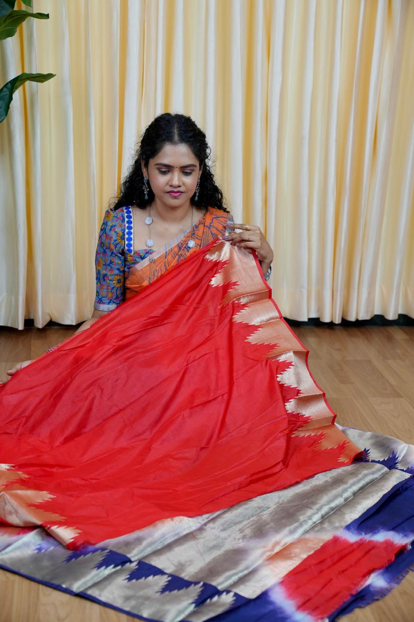 Warm Silk Saree 🎁