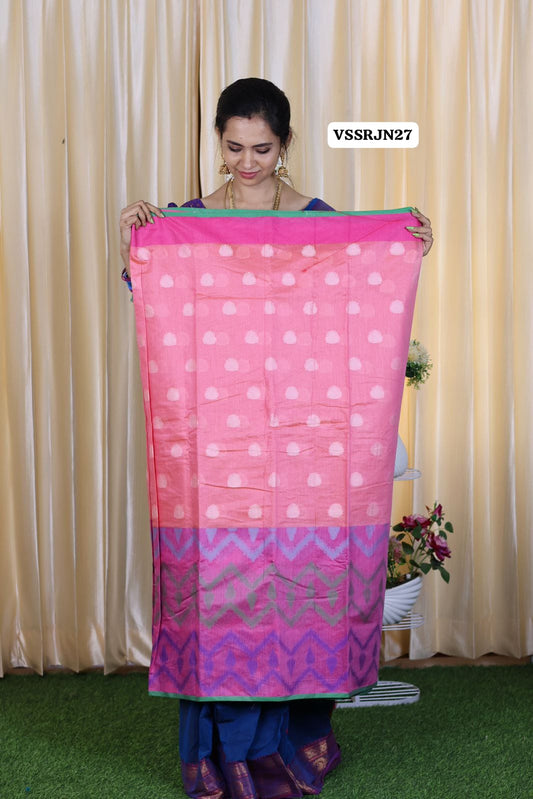Semi silk cotton saree❌️