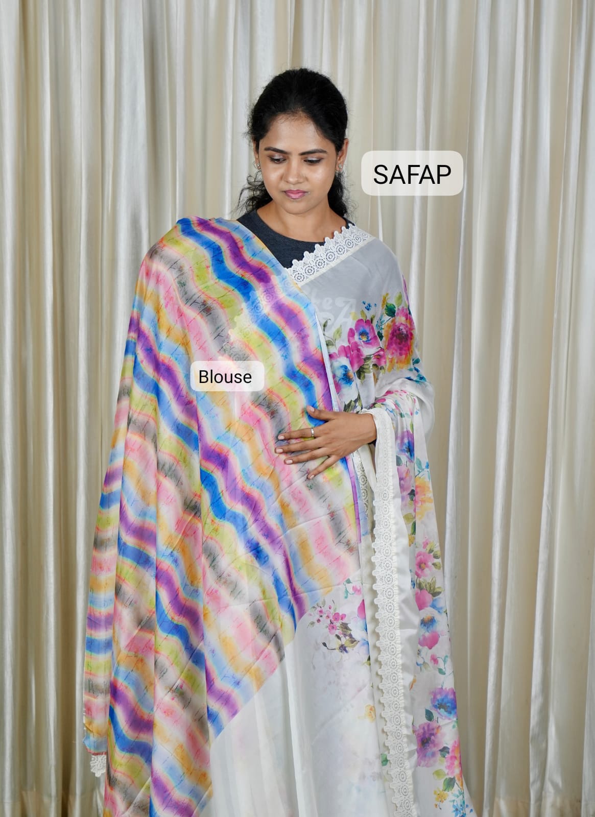 Premium Floral Georgette Silk🍄🥳