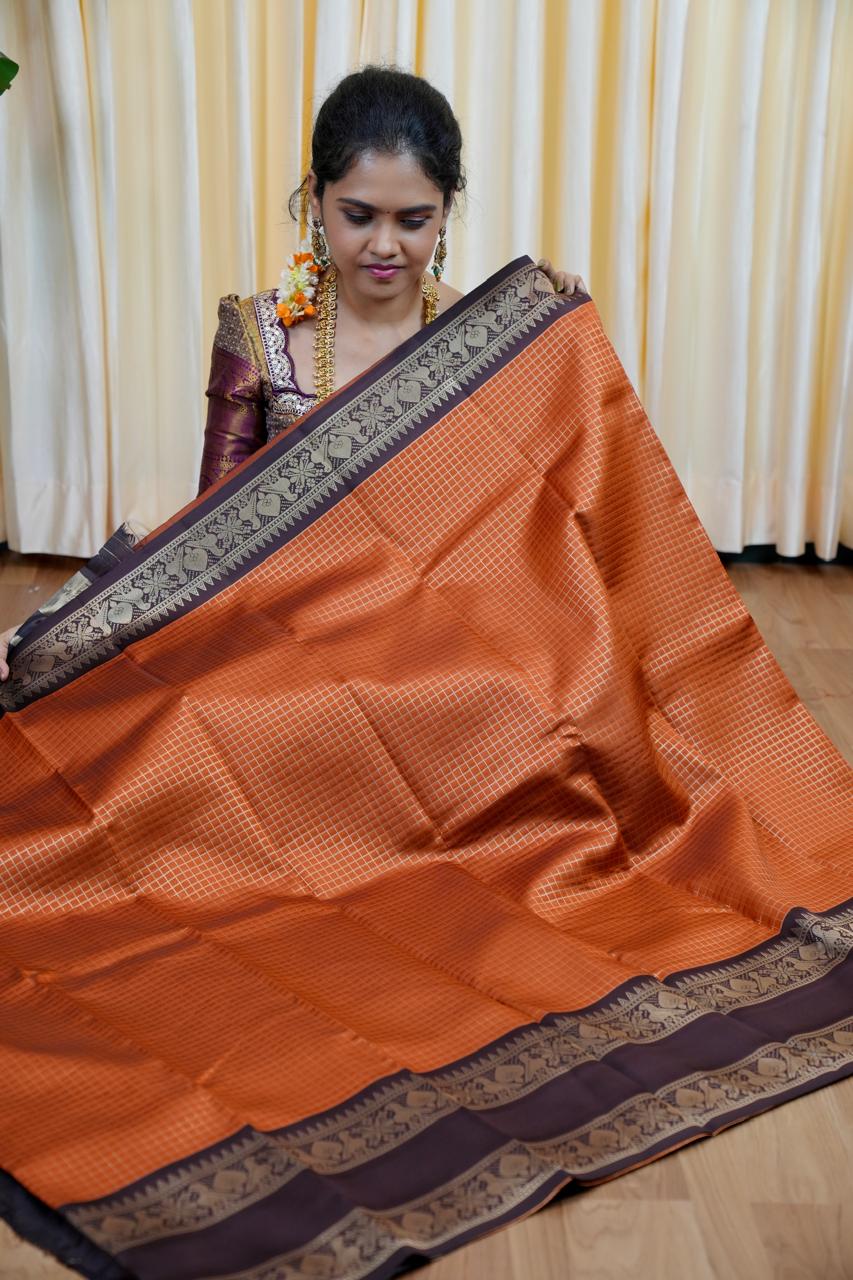 Gadwal semi silk saree🥰😎📚