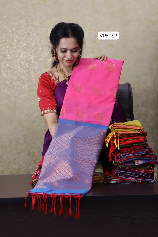 Borderless semi soft silk saree😍🥳
