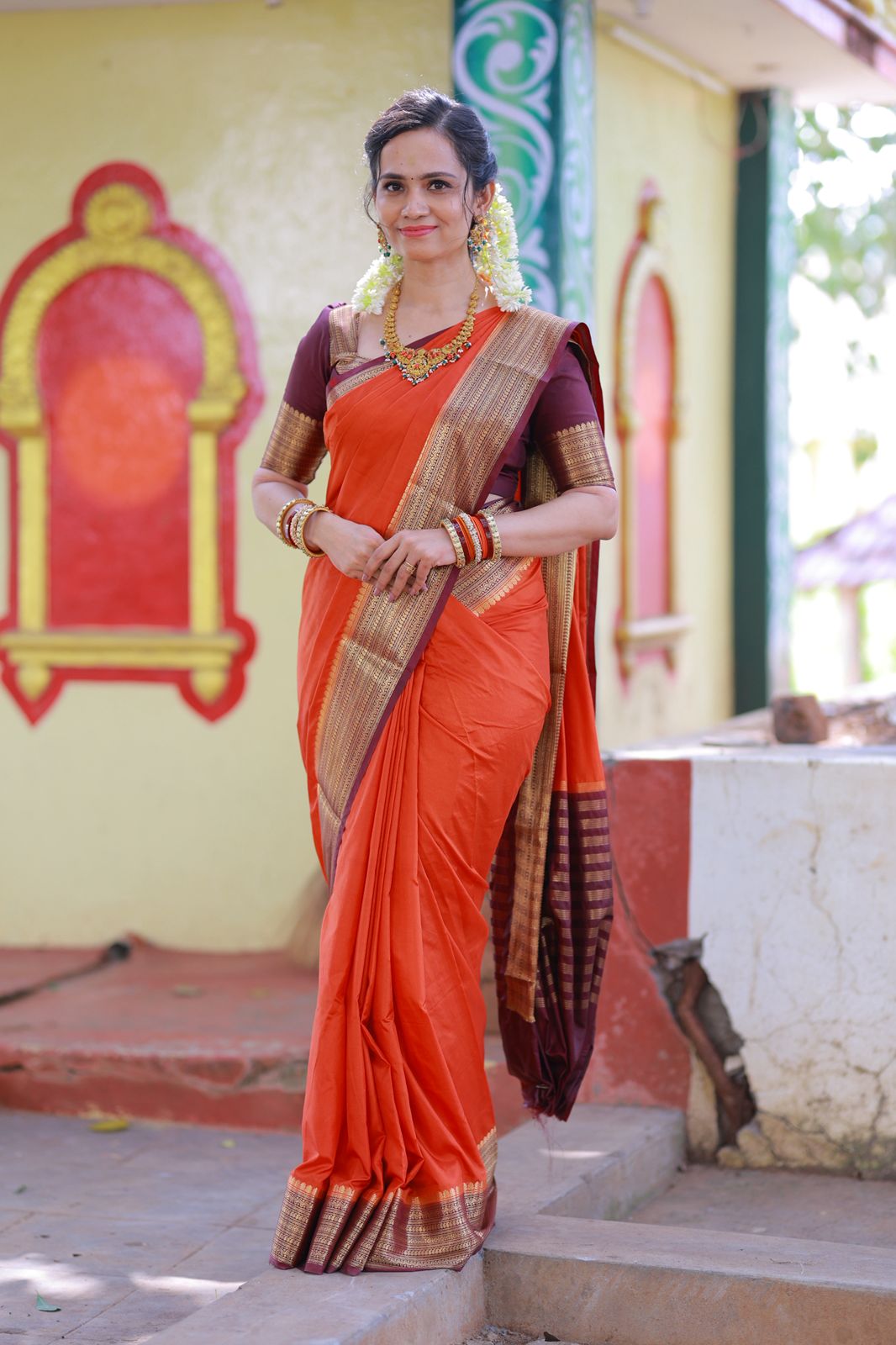 Premium Mysore semi crepe silk saree🥳Contrast border