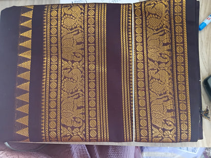 Kanchi cotton sarees  slightly design change 🎁