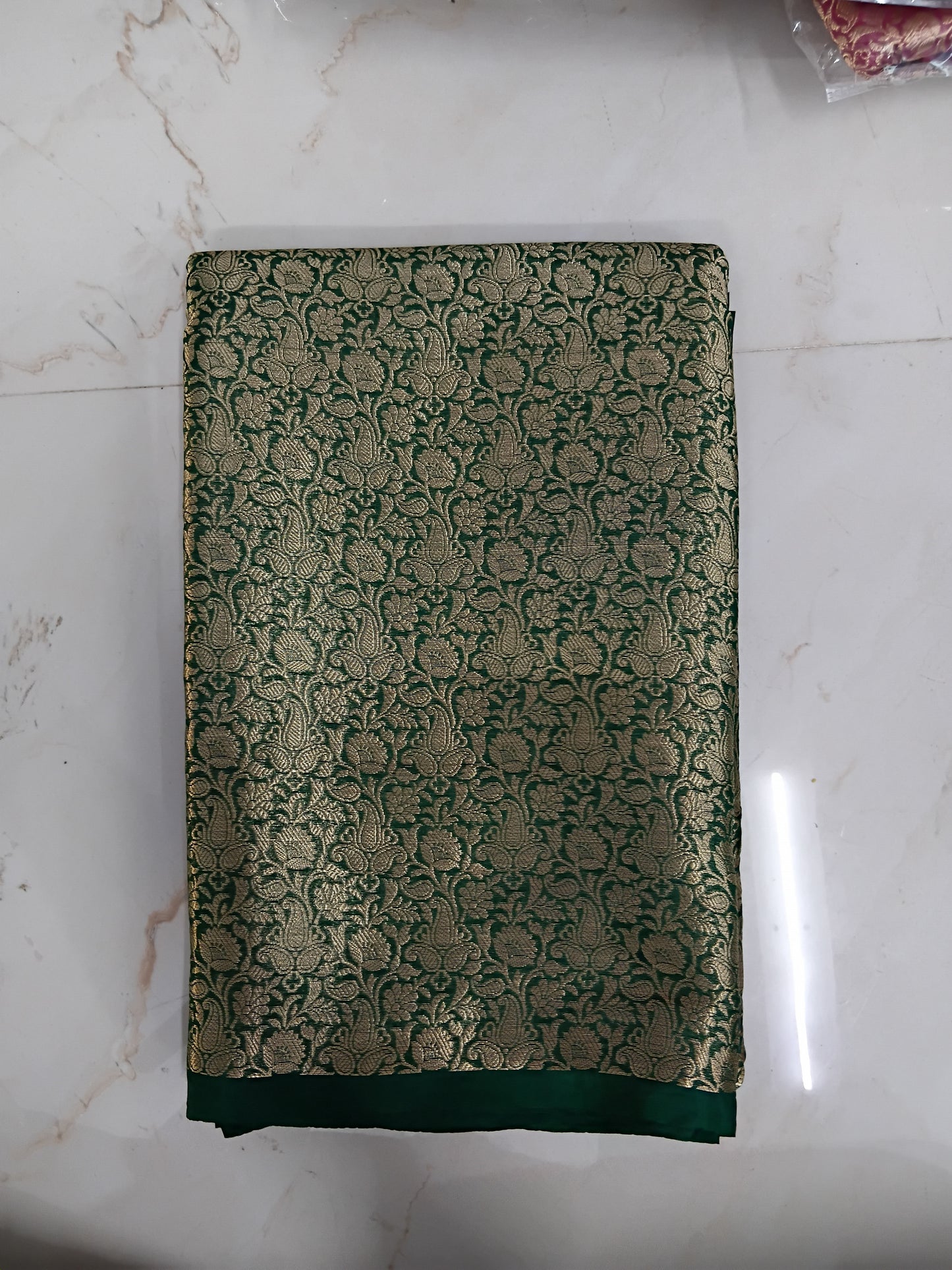 Bridal tissue saree silver zari 📷