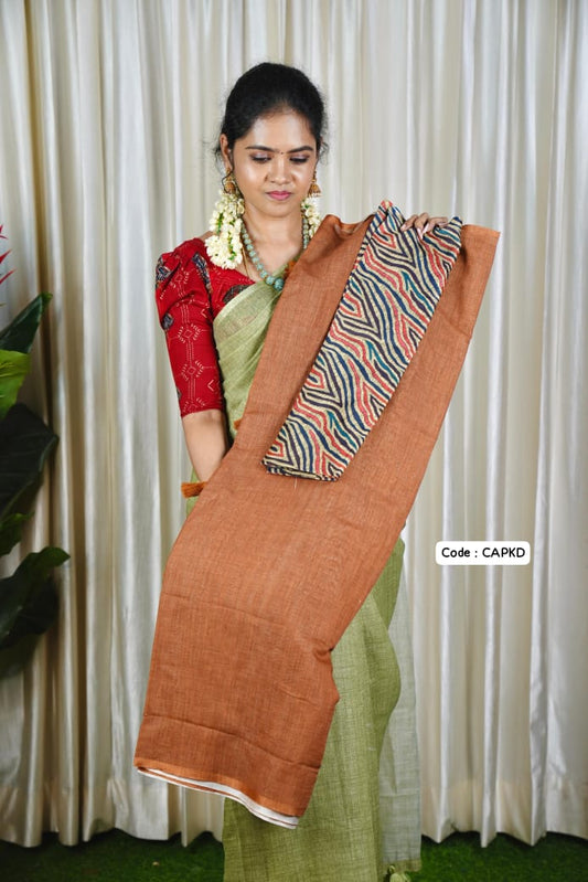 Kadhi Cotton with Kalmkari Blouse❌